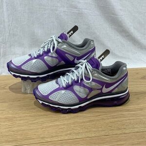 Nike Air Max+ 2012 Fitsole Silver Purple Athletic Shoes Women’s Size 7